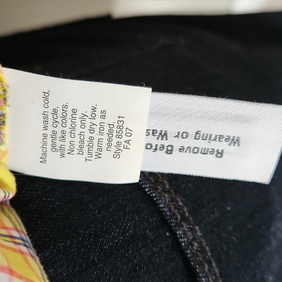 NWT J.Crew XS Yellow Plaid Ruffleneck Tuxedo Bib Blouse - Preppy Ruffle Shirt - Picture 8 of 12